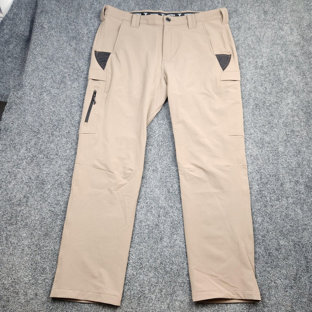King's XKG Ridge Pants Mens 40x32 Beige Cargo Stretch Hunting Outdoor Hiking